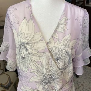 Vince Camuto Pretty Floral Dress in Lilac